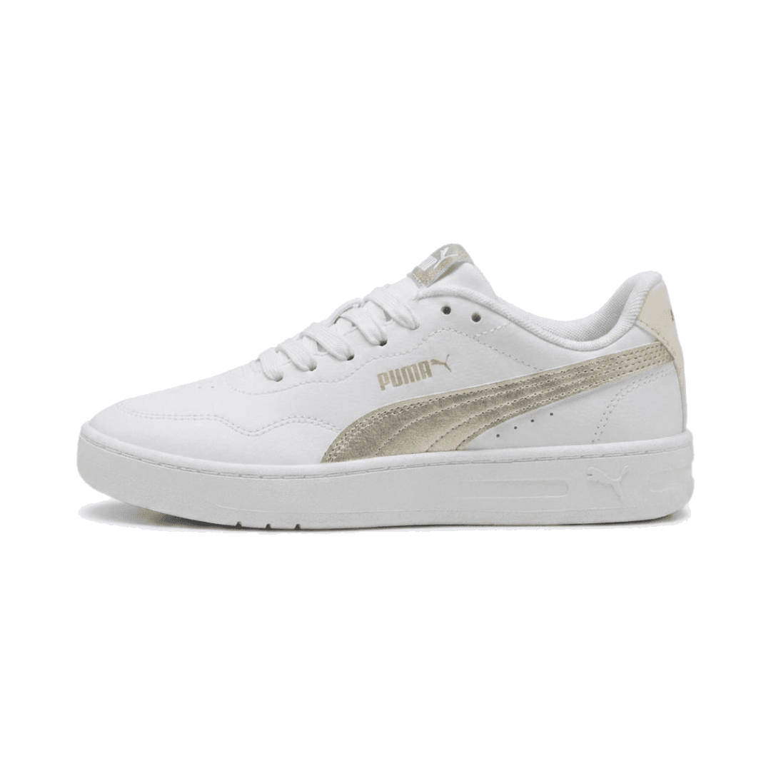 ZAPATO COURT LALLY METALLIC WHISPER WNS - Blanco con dorado metalico - front