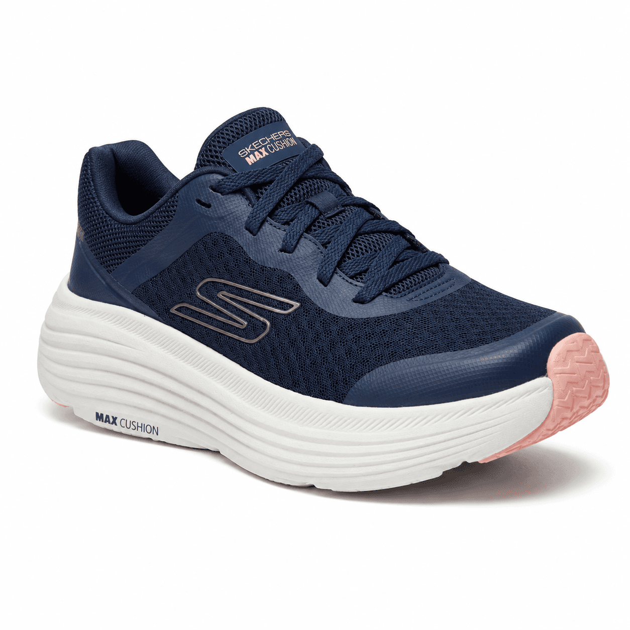 129470NVPK SKECHERS CALZADO MAX CUSHIONING P/DAMA - Azul - front