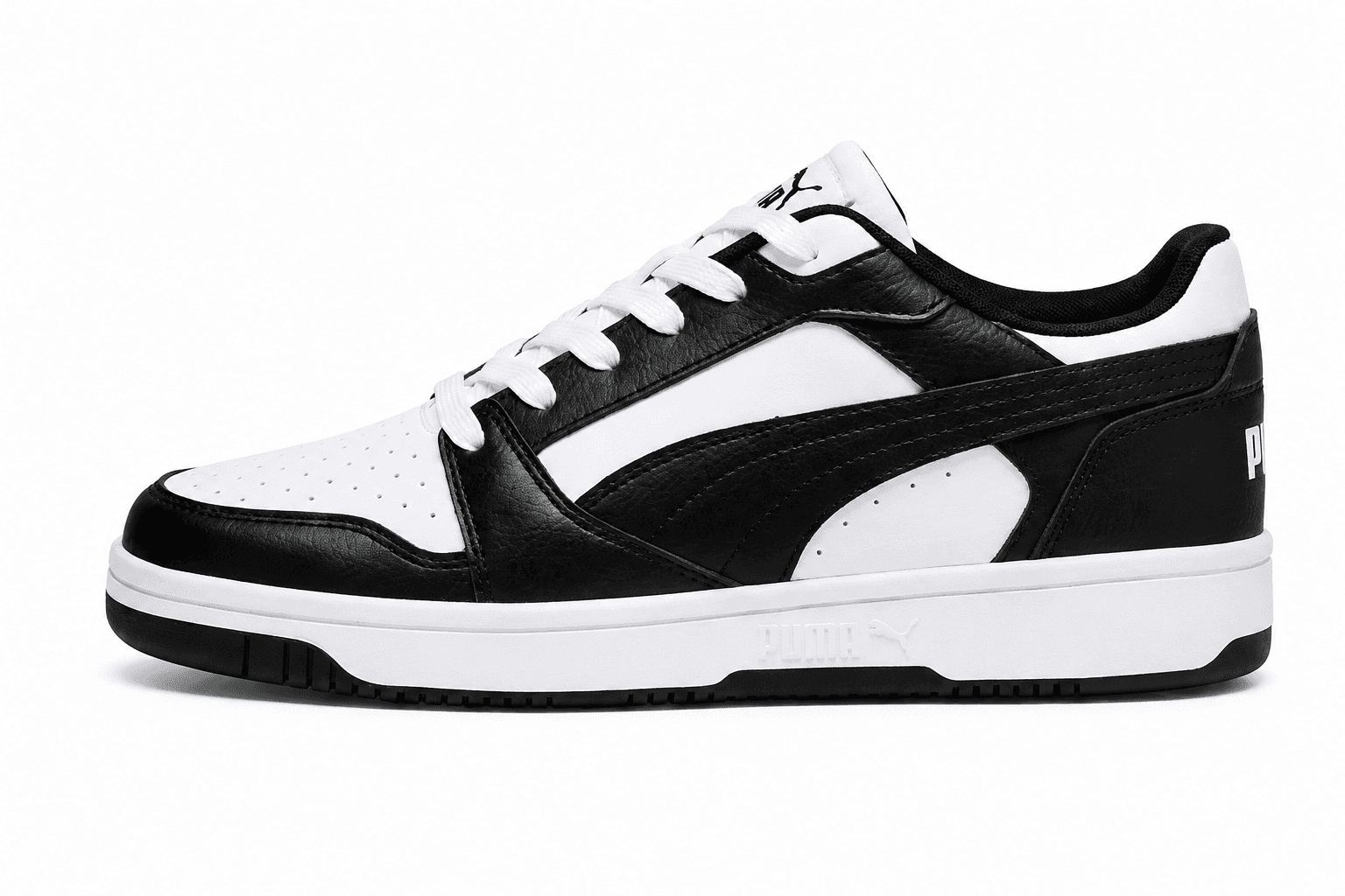 ZAPATO REBOUND V6 LOW - Negro con blanco - front