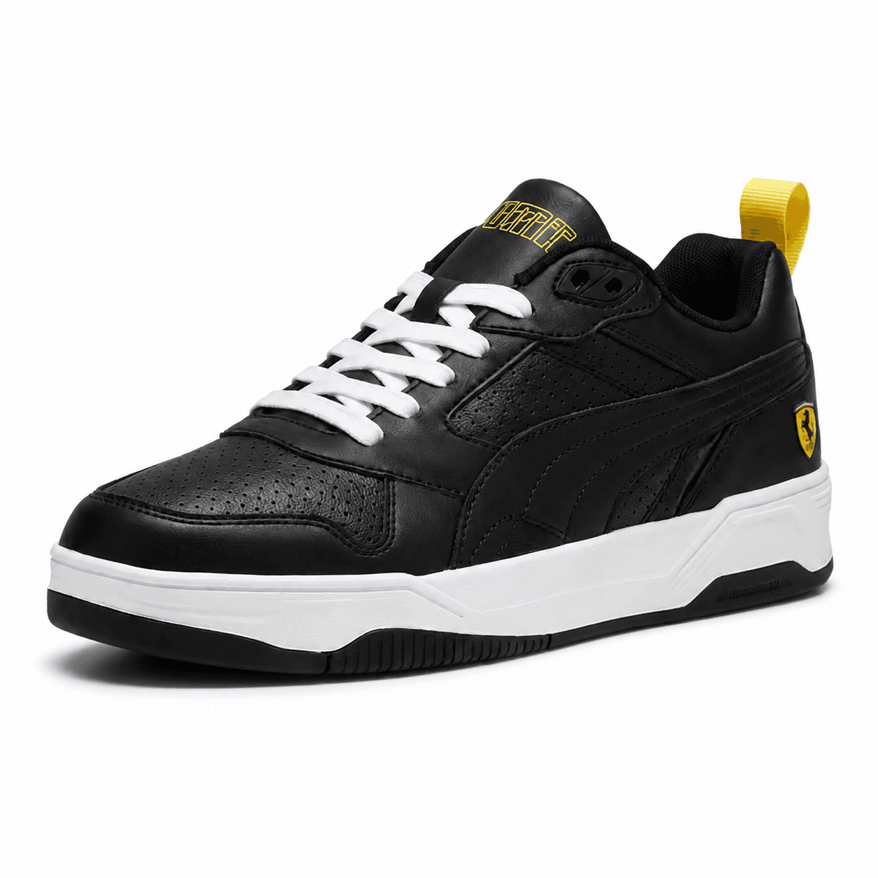 ZAPATO FERRARI RBD DRIVE LOW - Negro con blanco y amarillo - front